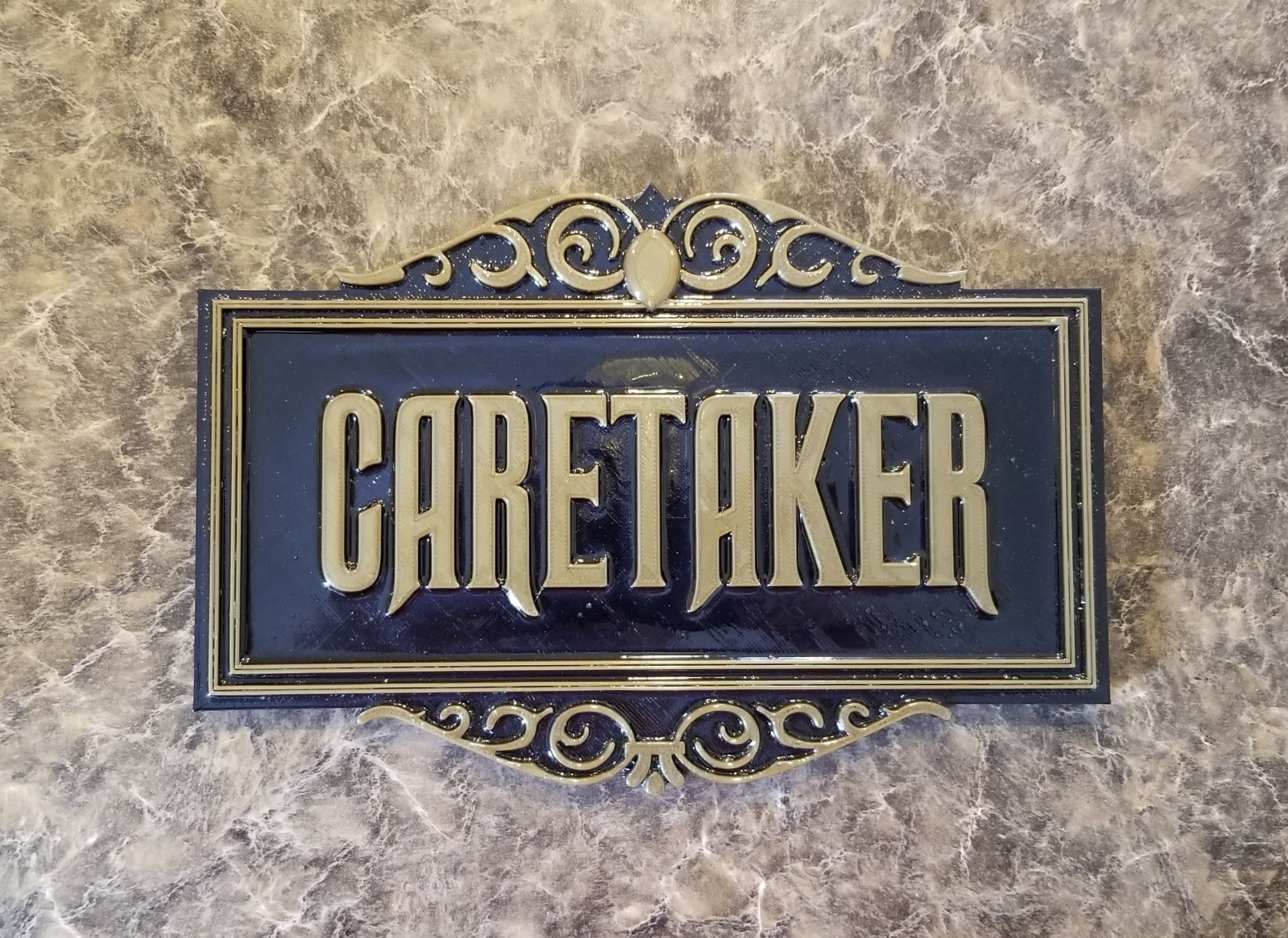 Haunted Mansion Inspired Prop Sign / Plaque Replica Caretaker Disney Home Decor