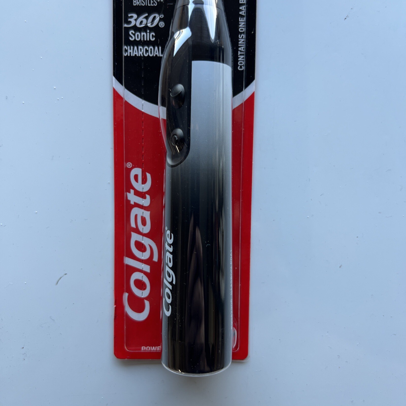 Colgate 360 Power Charcoal Battery Toothbrush, Black, 1 Pack
