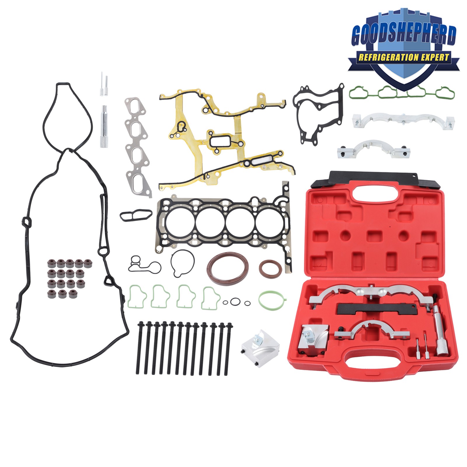 For Chevy Buick 1.4L Turbo DOHC Cylinder Head Gasket Bolts Set & Timing Tool Kit