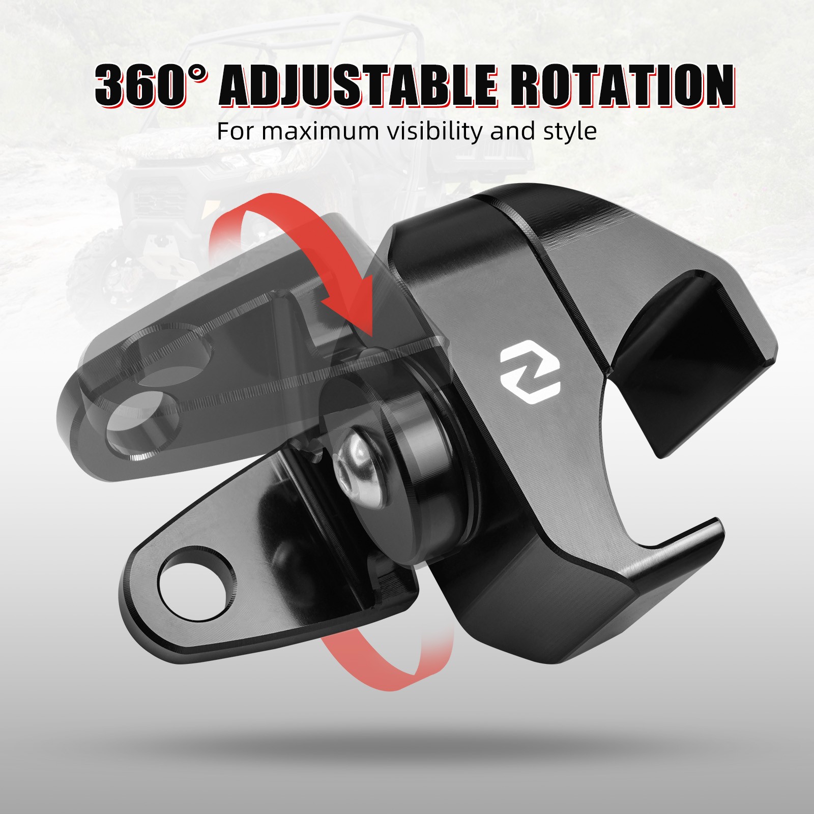 Whip Light Mount Clamp Pro Fit Cage For Can-Am Defender HD5 HD8 HD10 Max 2018-20