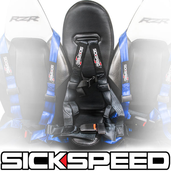 MIDDLE BUMP SEAT FOR CAN AM INCLUDES CARBON FIBER BLACK 4 POINT HARNESS