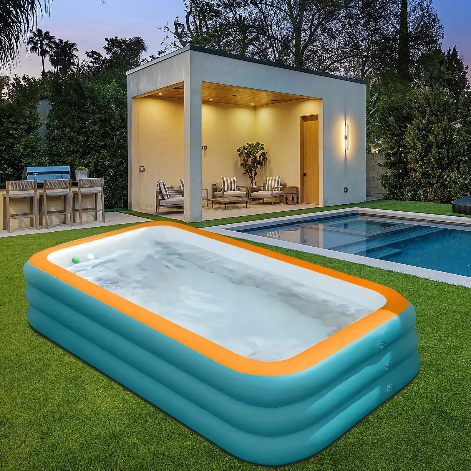 102"x63"x22" Extra Large Family Inflatable Swimming Pool for Kids Adults Pools