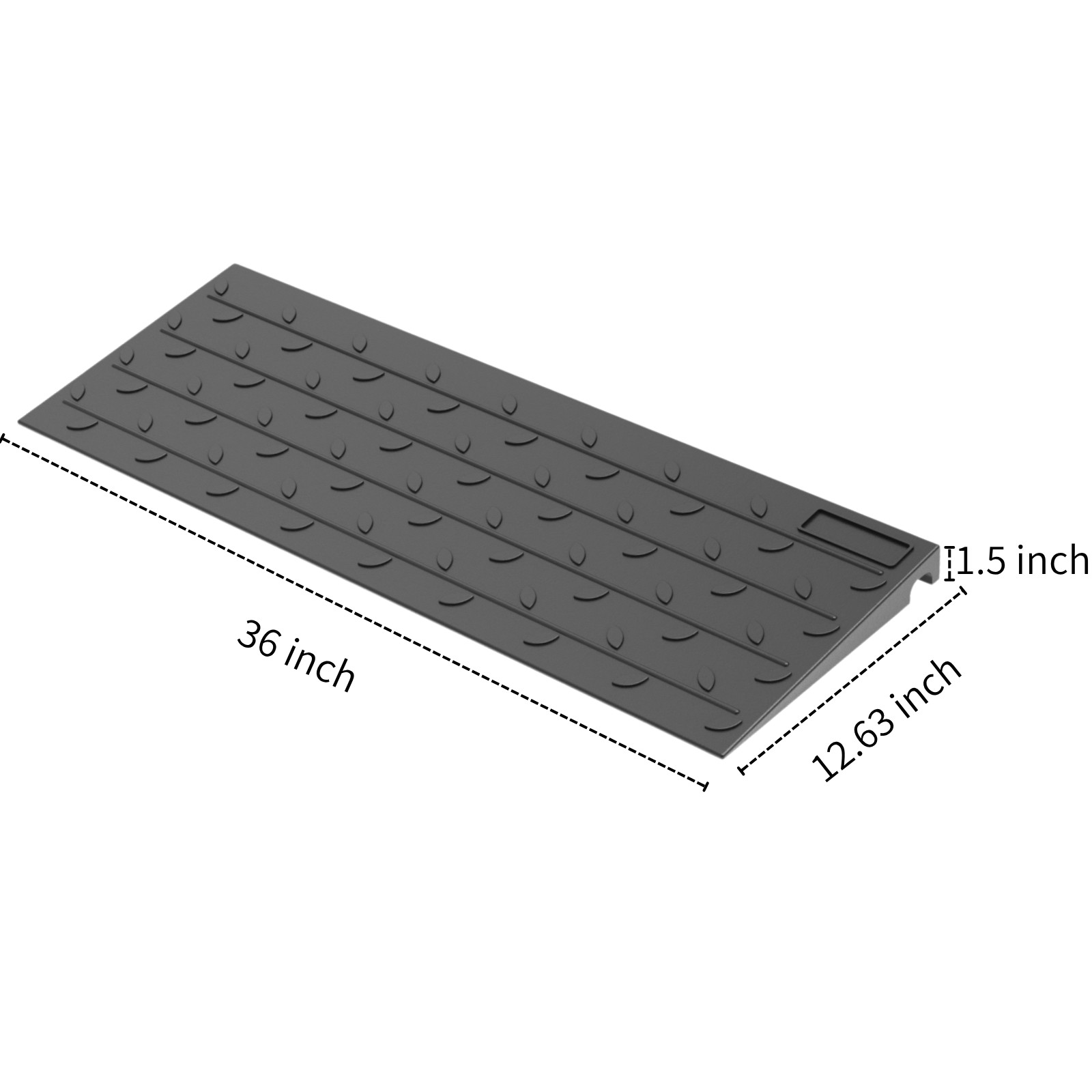 Extensible Wheelchair Ramp Rubber for Home Black Threshold Ramp for Doorways
