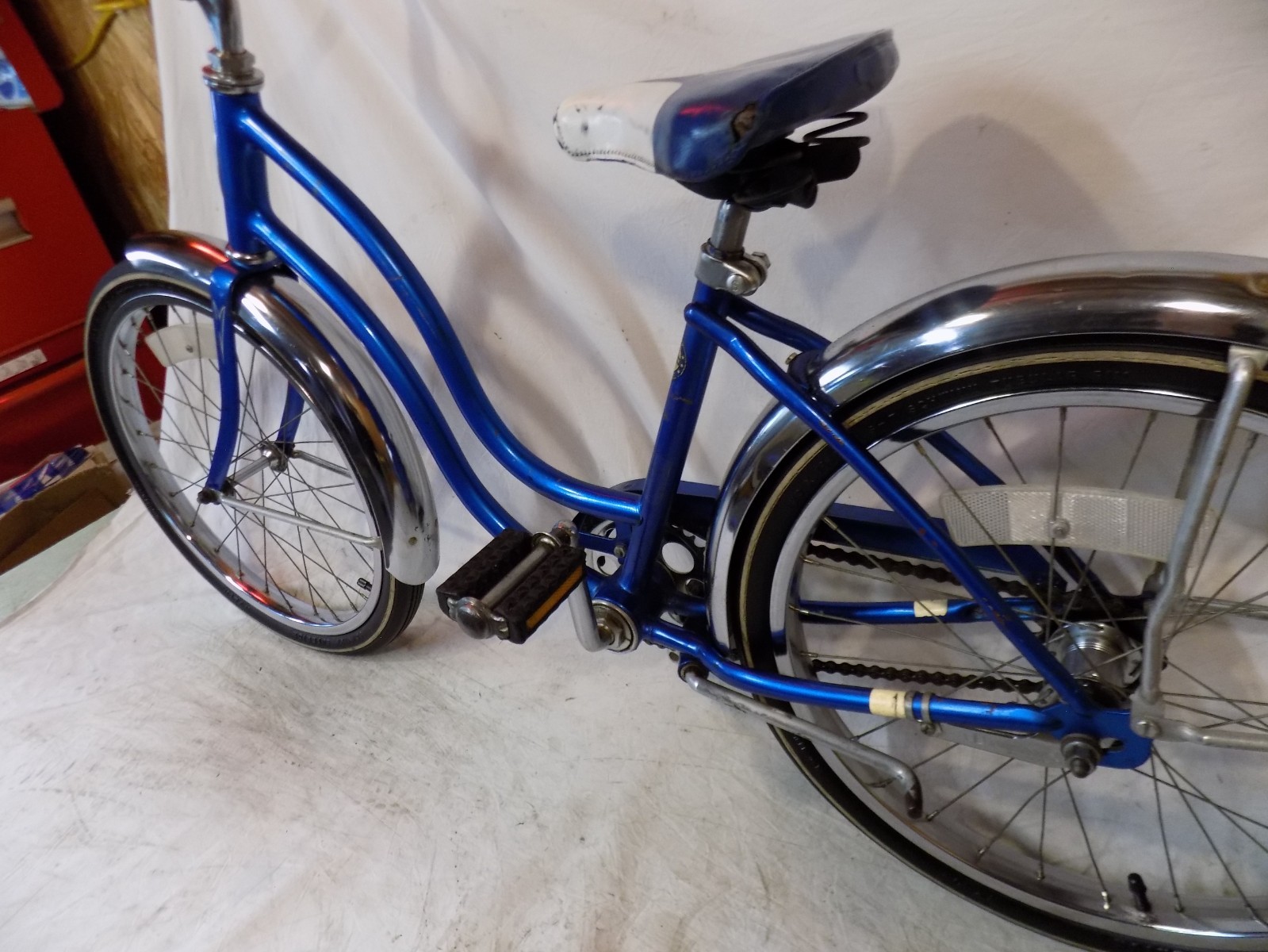 1977 SCHWINN BANTAM 20" STINGRAY MUSCLE BIKE S7 BLUE HOLLYWOOD SUPERIOR TIRES S7