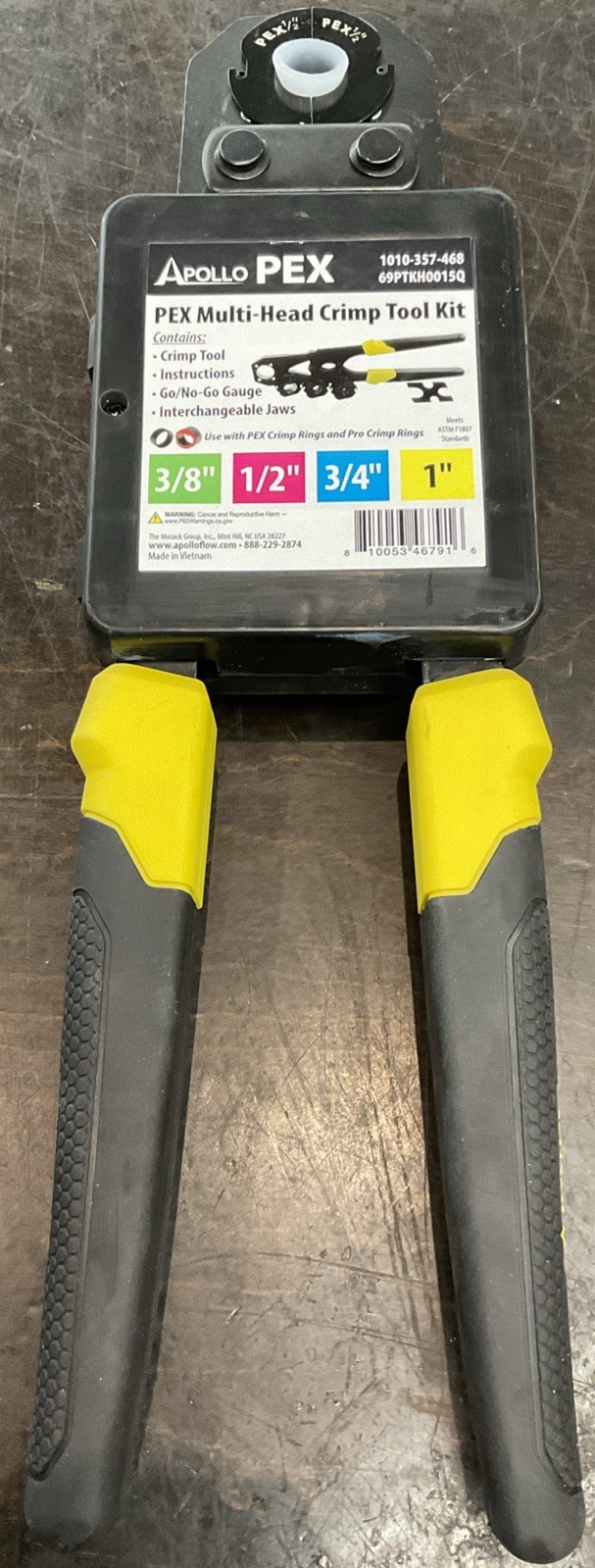 NOB Apollo 3/8 in. to 1in. Multi-Head PEX-B Crimp Tool Kit