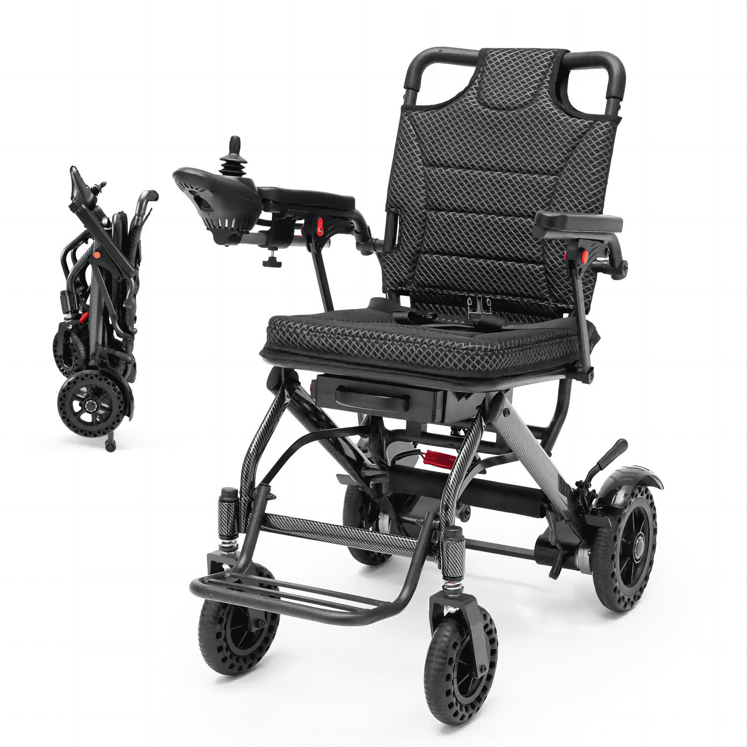 Used Foldable Electric Wheelchairs Intelligent Lightweight For Airline