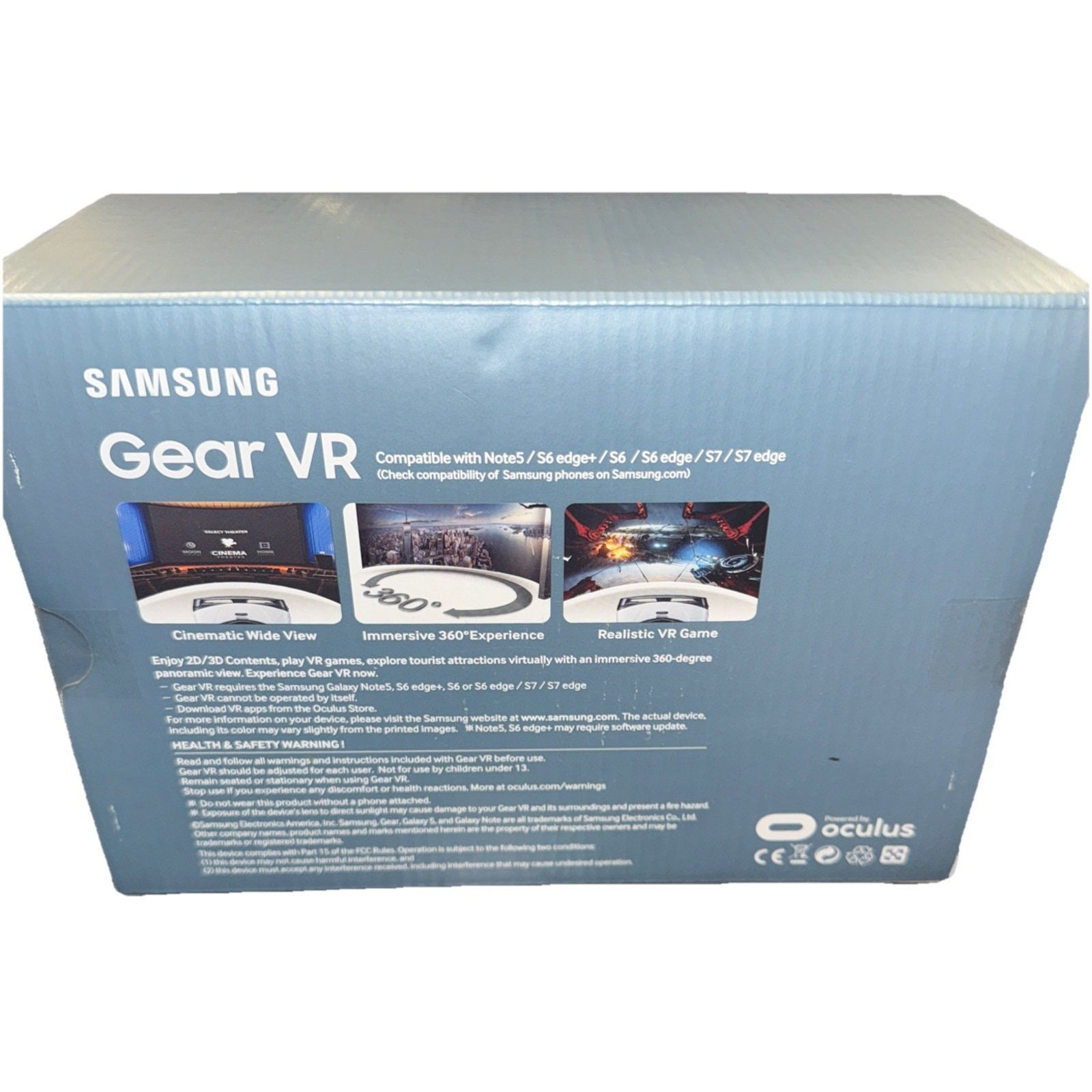 Samsung Gear VR Oculus Virtual Reality Headset SM-R322 Note5 / Galaxy S6 and S7