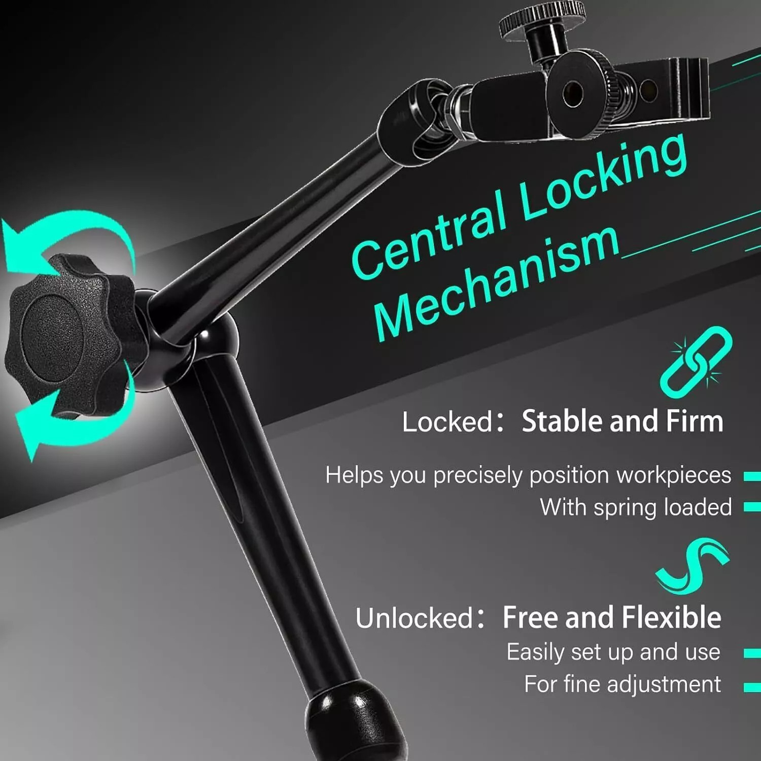 DG61003 For Noga Dial Gage Test Indicator Holder Magnetic Base 176lb Fine Adjust