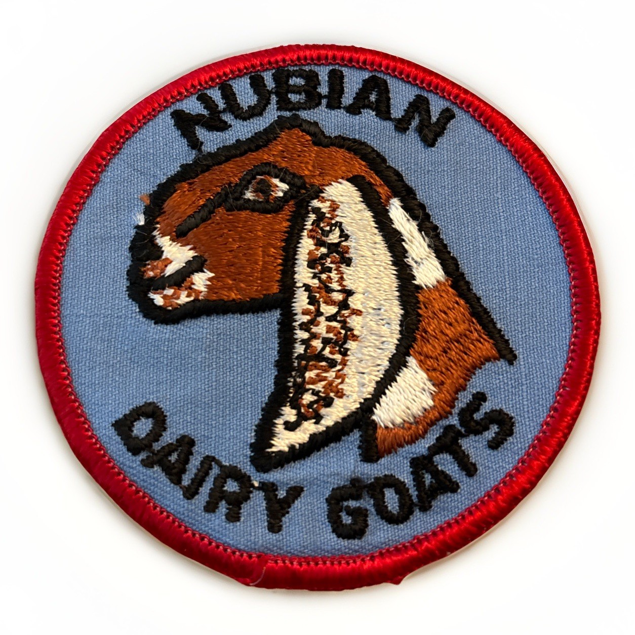 Vintage Nubian Dairy Goats 3in Patch Used Free Shipping