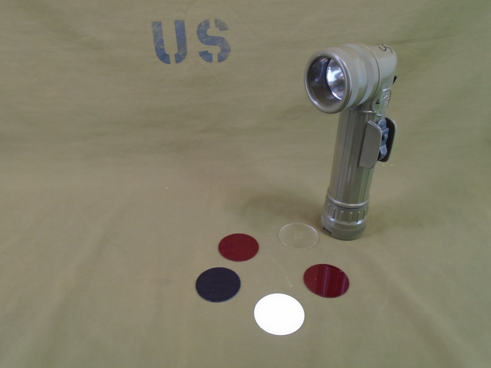 US Military Green Flashlight Fulton MX-991/U w LED & AA Battery Conversion 179-B