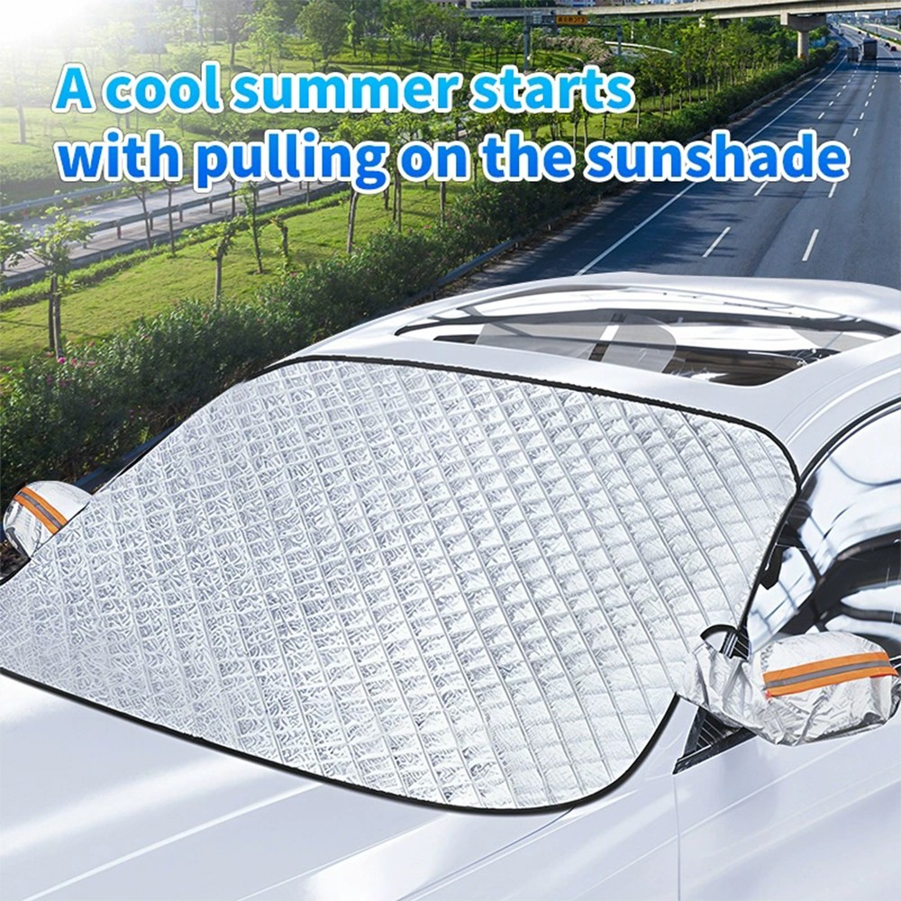 Demonsmoto Car Windshield Cover Protector Winter Snow Ice Frost Guard Sun Shade
