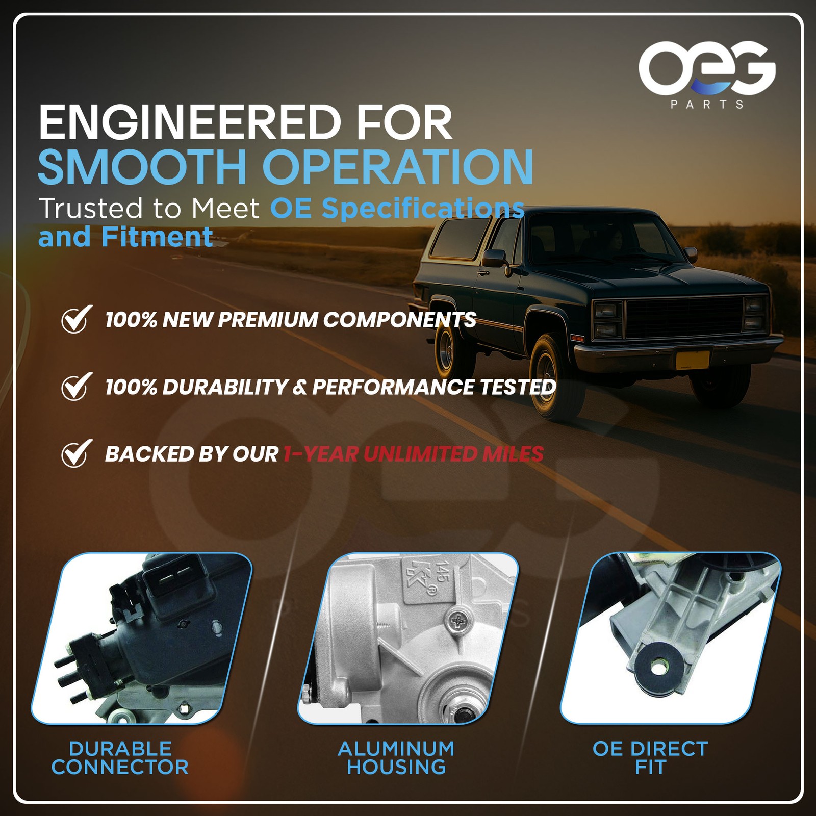 New Rear Wiper Motor Fits GMC Yukon, Yukon XL 1500 2007-2014 25923437 15282187