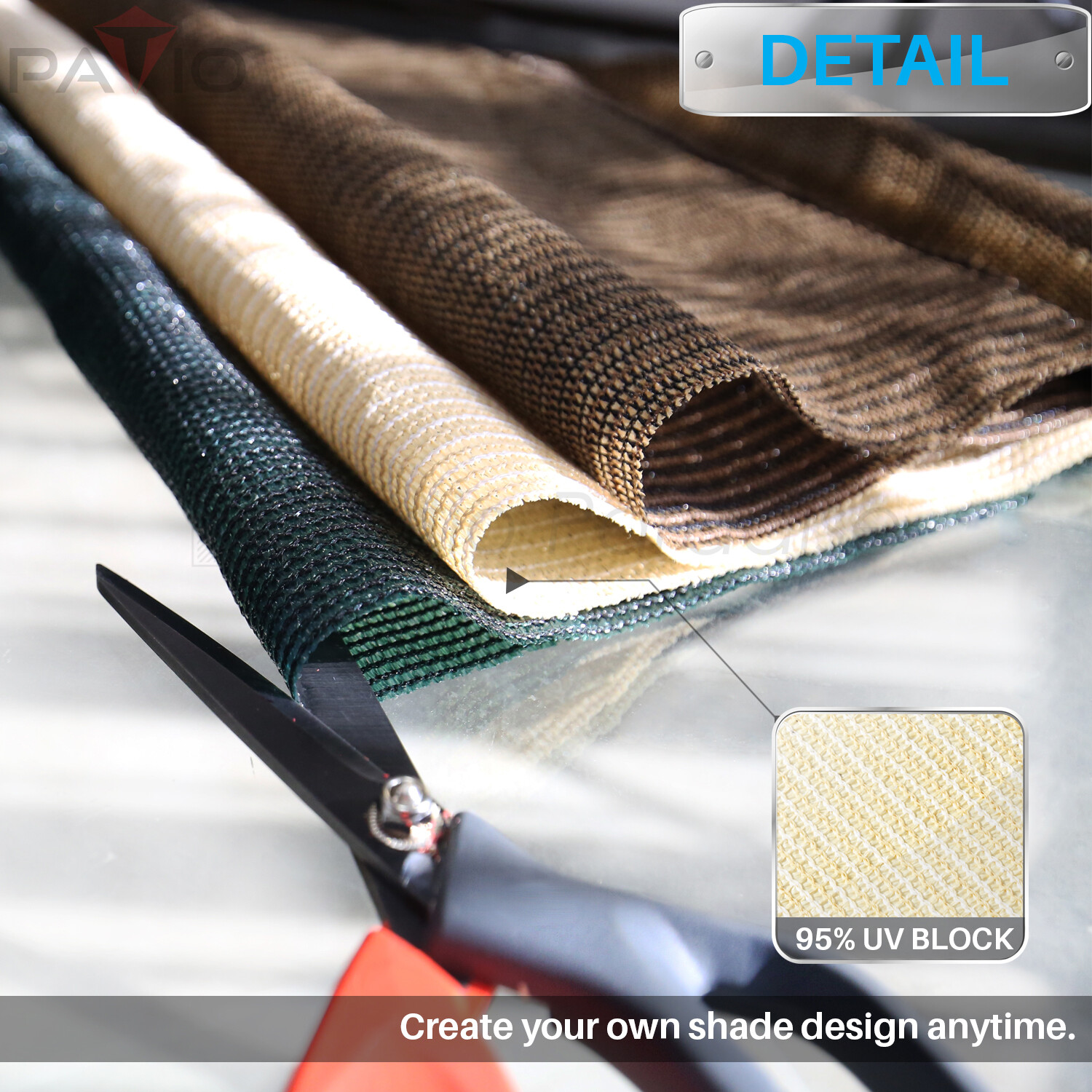 6'/8' HDPE Shade Cloth Fabric Roll UV Blockage Shade Sail Privacy Shelter Cover