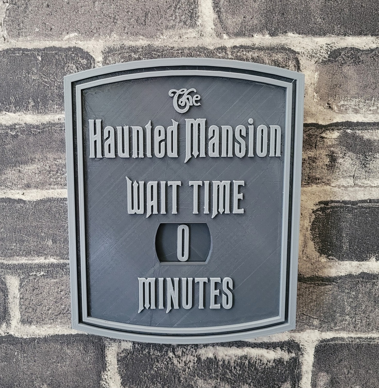 10 x 8 inches Haunted Mansion Wait Time Sign Plaque Replica - Disney World
