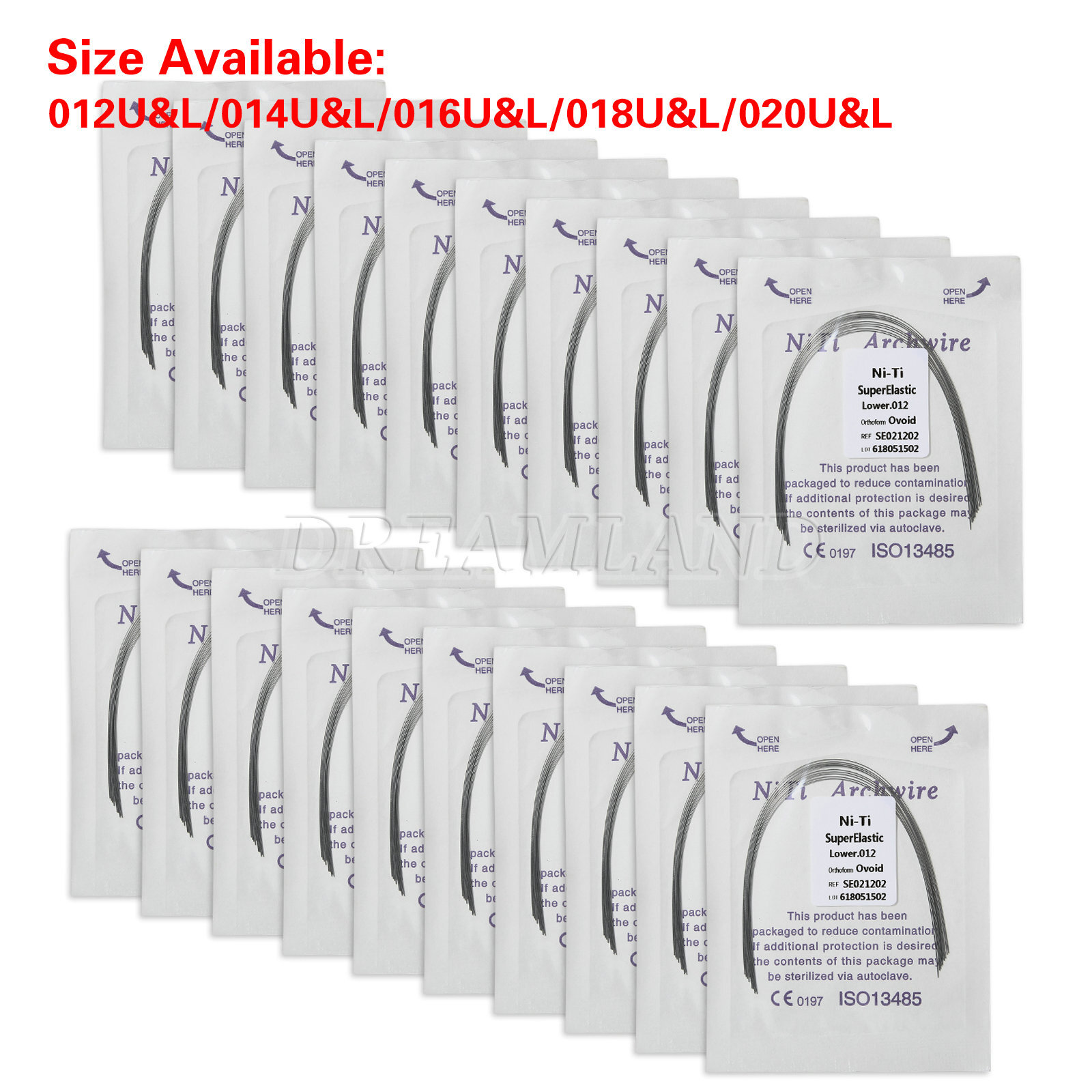 Dental Super Elastic Niti Round Arch Wires Arch Wire for Bracket Braces USA