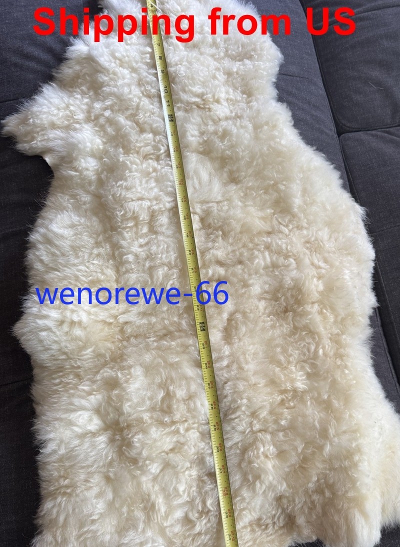 IN US!!! 100% Genuine Sheepskin Fluffy Fur Rug Windward Natural Soft Mat 24"*39"