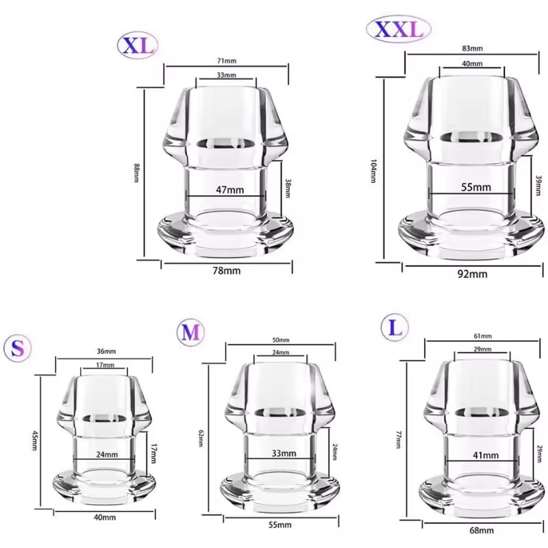 Hollow-Prostate-Anal-Butt-Plug-Massager-Large-Dildo-Tunnel Probe Sex Toy Adult