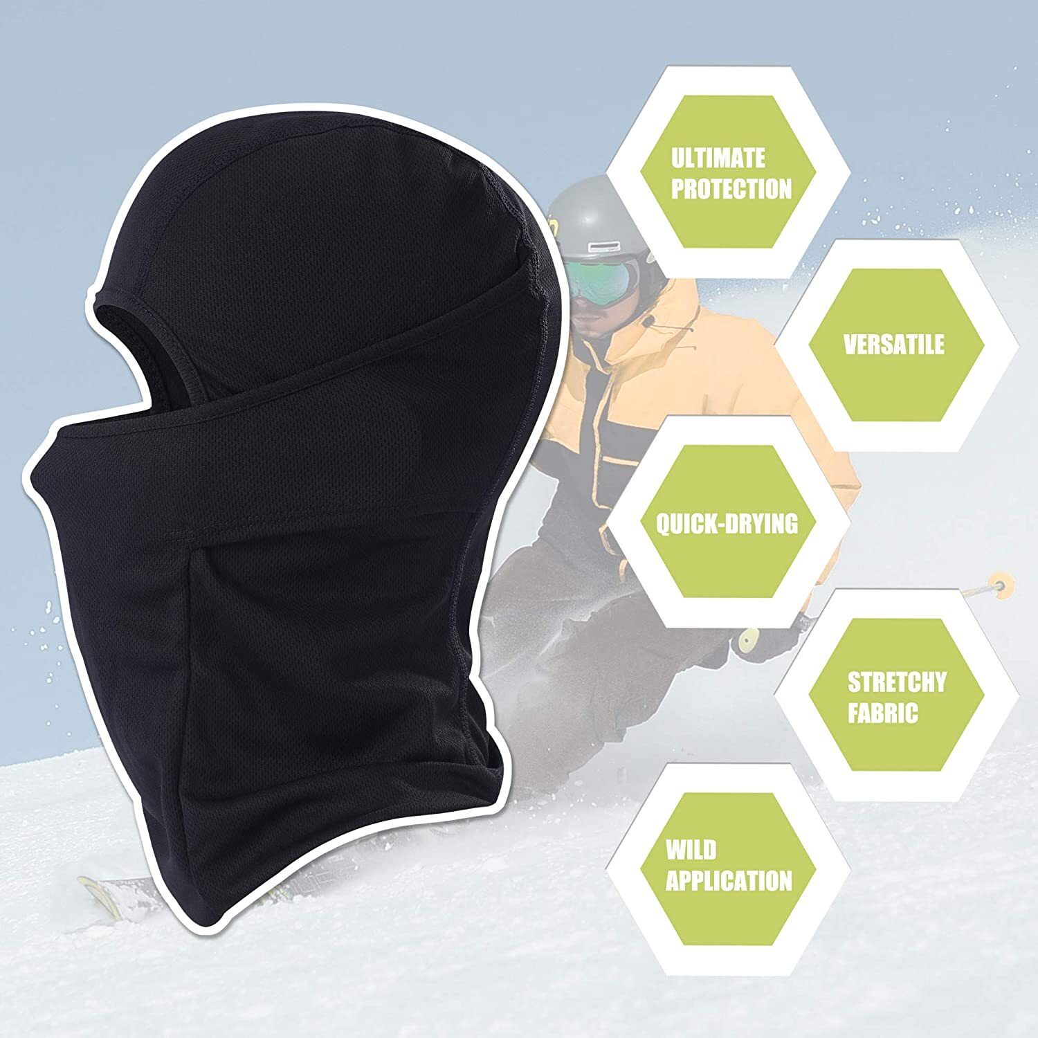 Balaclava Face Mask UV Protection Ski Sun Hood Tactical Full Masks for Men Women