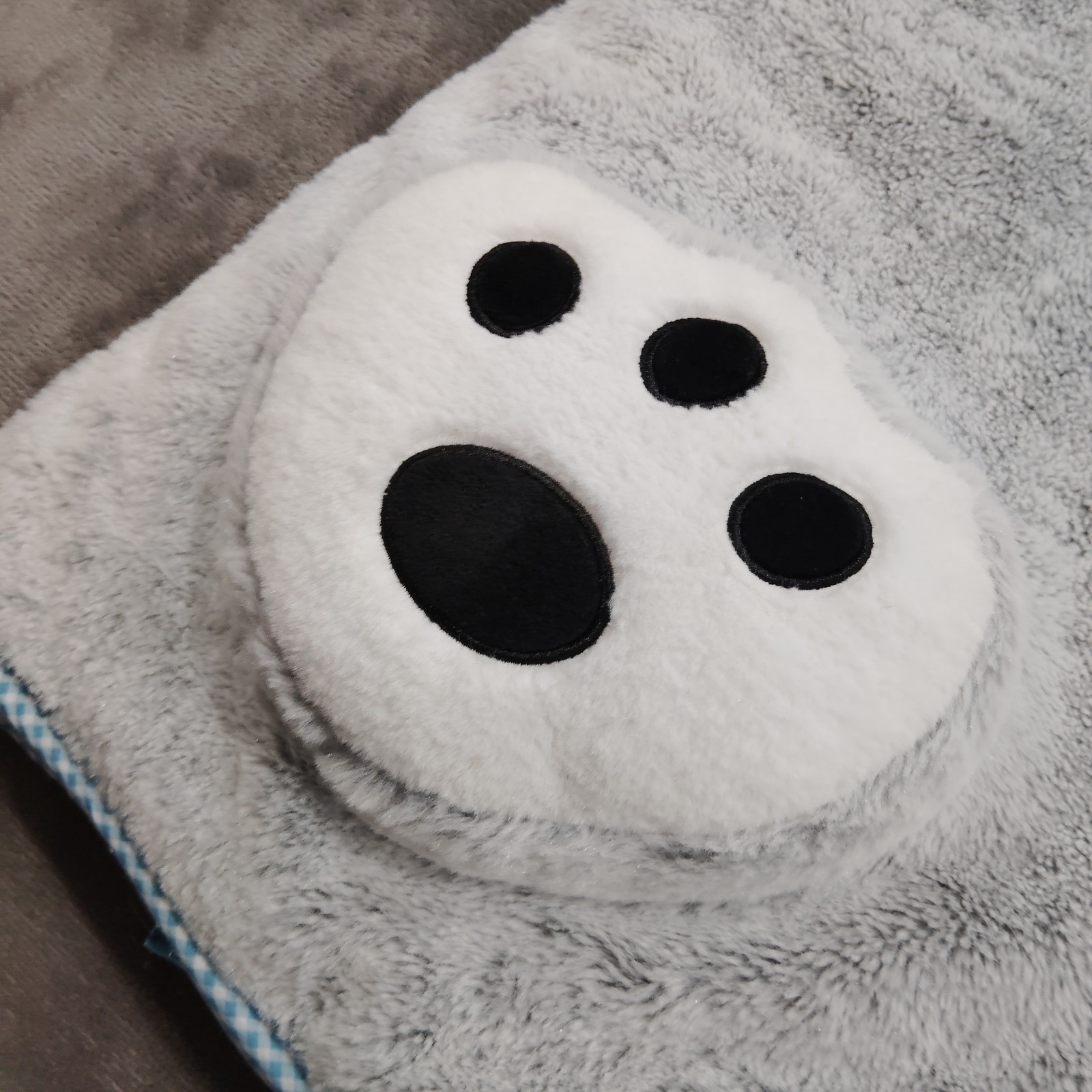 Hug Fun Costco Gray/Blue Plush Teddy Bear Full Zip Kids Sleeping Bag 66 x 28