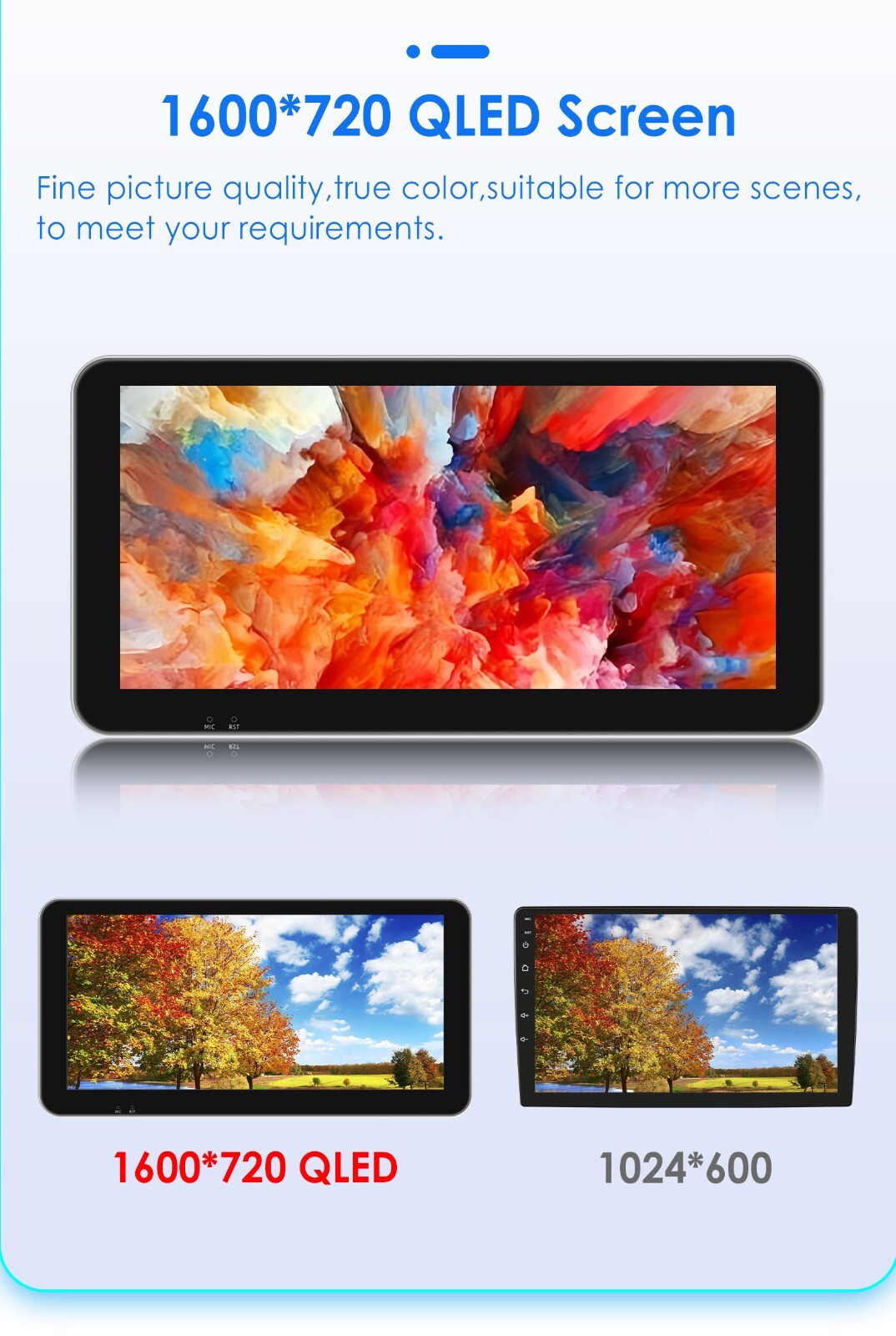 10.33” 6+64GB Android 8Core Single 1 DIN Apple Carplay Car Stereo Radio GPS DSP