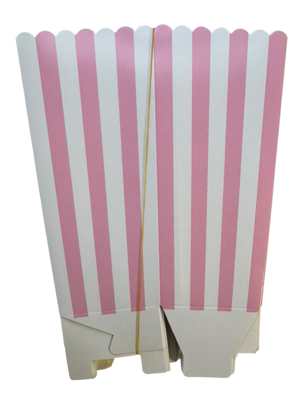 50-Pack Popcorn Boxes Paper Popcorn Bucket - Pink & White Stripe