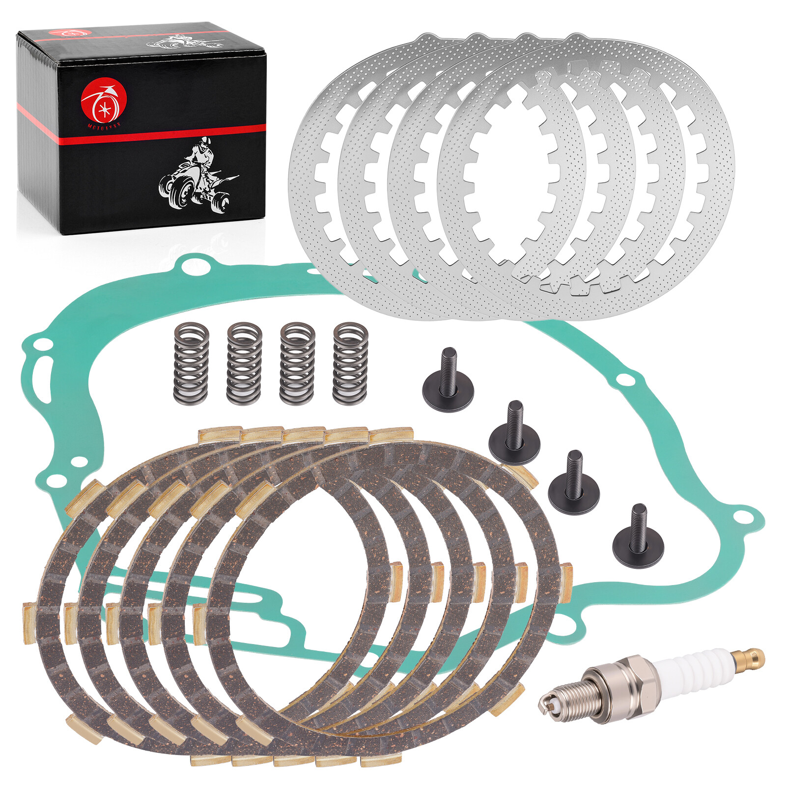 Heavy Duty Clutch Kit w/Gasket Spring for Yamaha TTR125 TTR125E TTR125L TTR125LE
