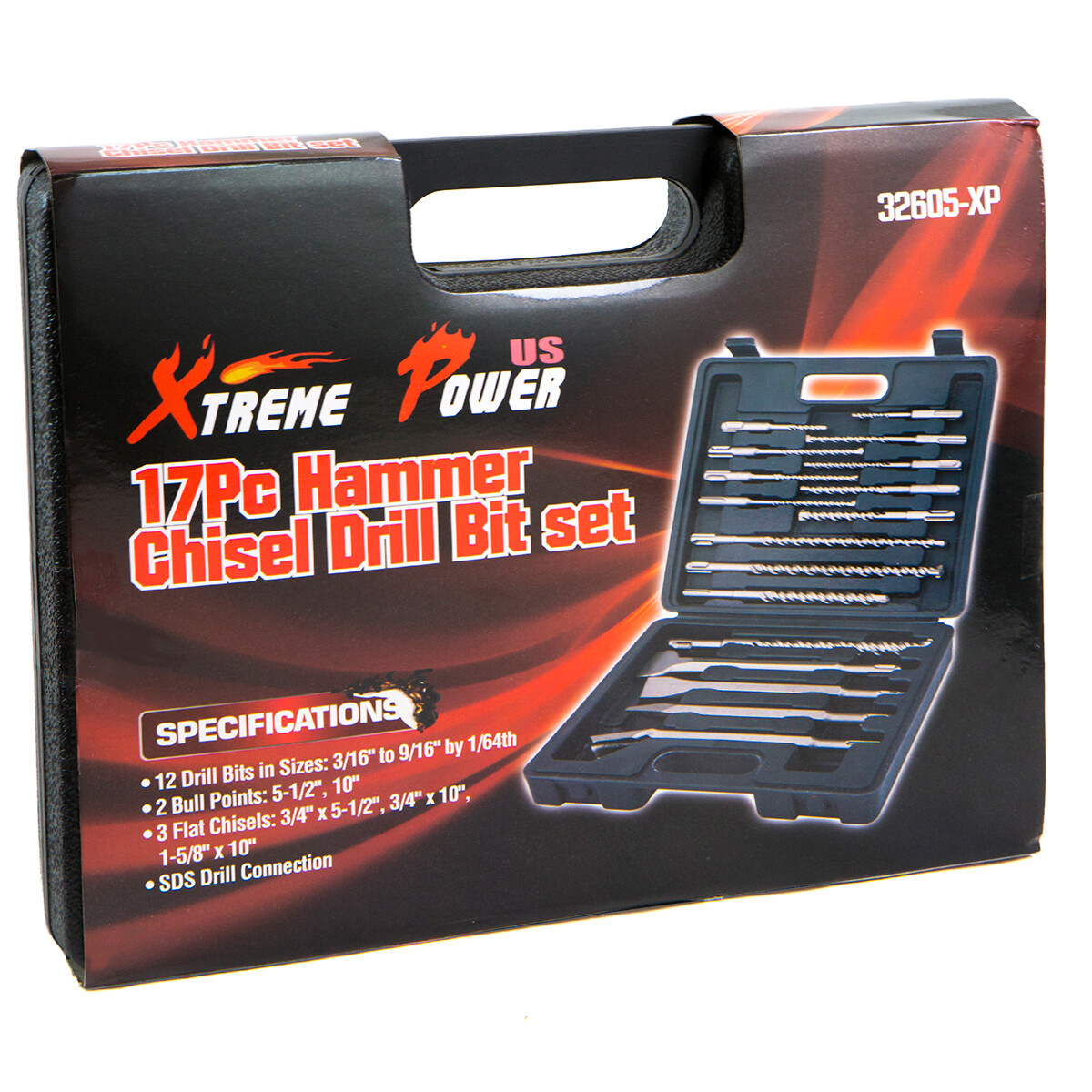 17PC Drill Bits & Chisel SDS PLUS Rotary Hammer BIt Set Fits Bosch & Hilti Plus