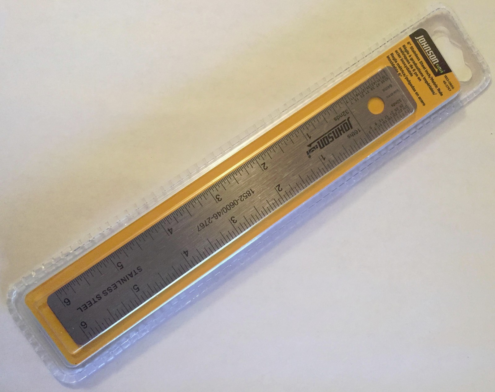 JOHNSON 6" STAINLESS STEEL PROTRACTOR and 6" SS RULER 1854-0000 1852-0600