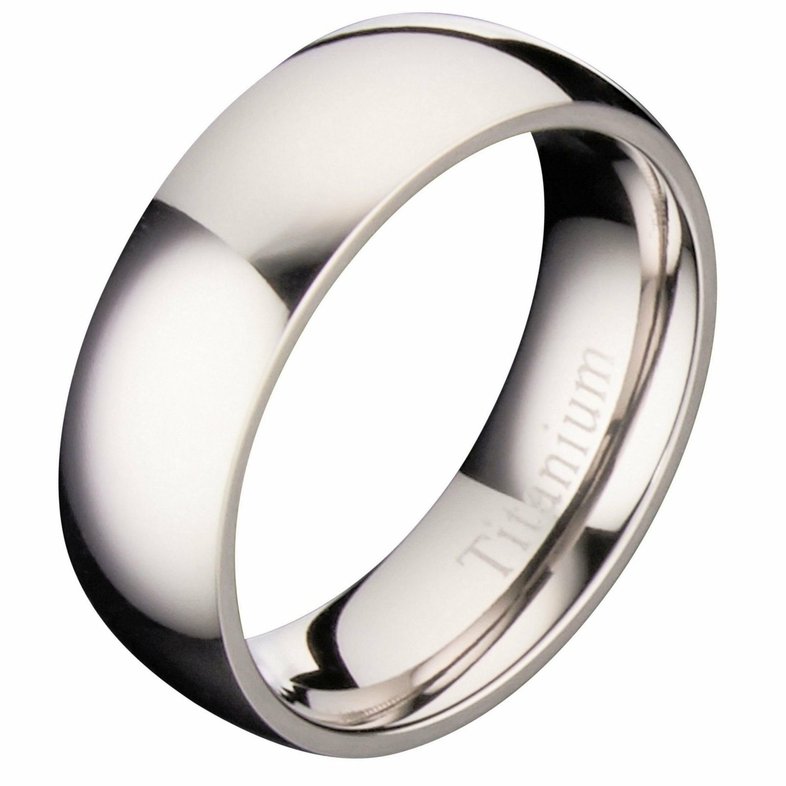 Titanium 3mm-9mm Wedding Band Polished Comfort Fit Ring
