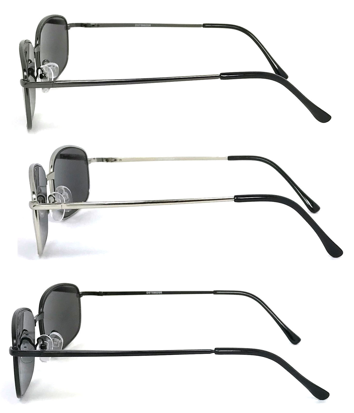 Mens Full Lenses Metal Frame Magnified Tinted Sun Reader Reading Sunglasses