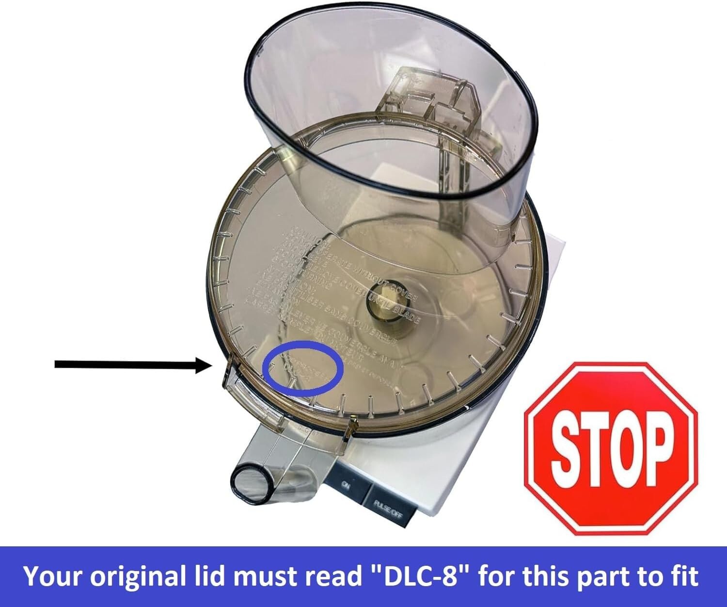 Large Pusher/Sleeve Assembly Replacement for Cuisinart DLC-018BGTX DLC-018BGTX-1