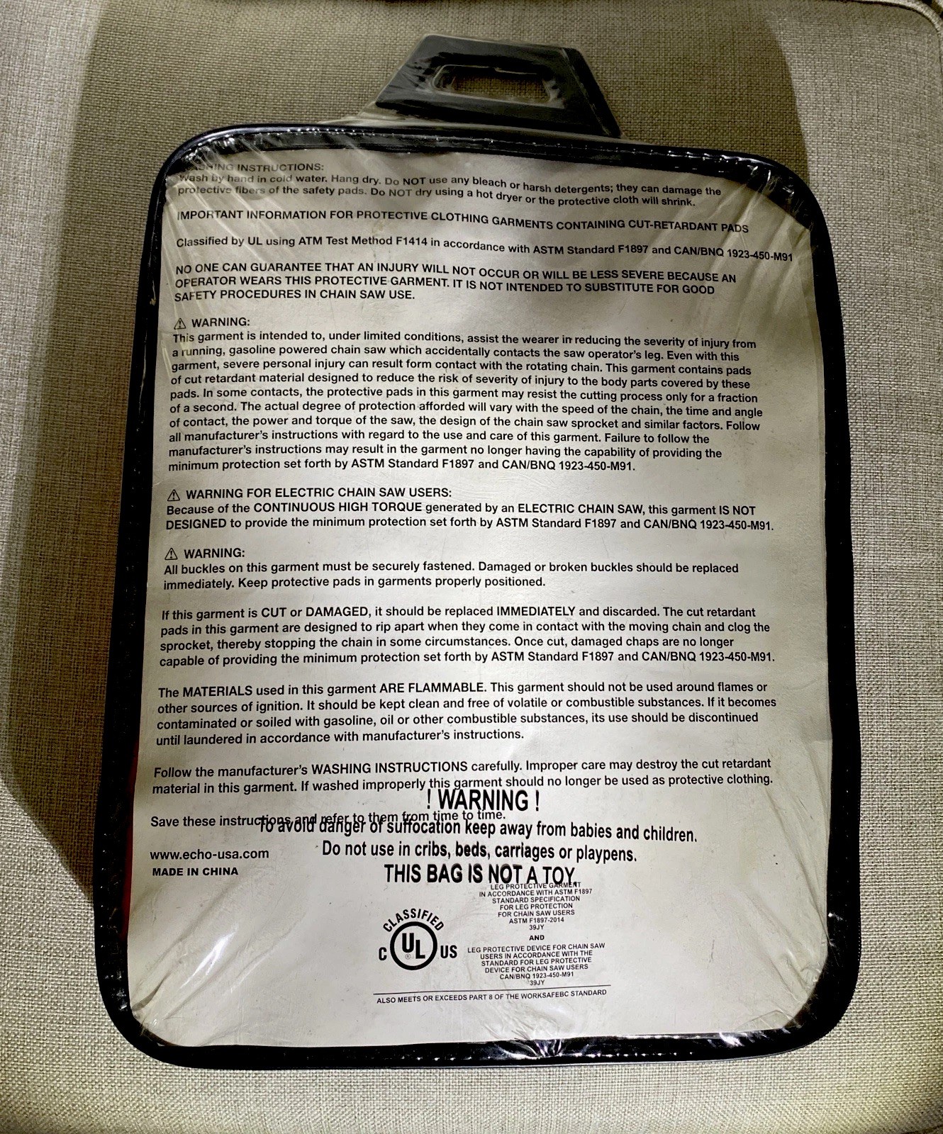 New Echo Leg Chaps - Apron Style 37" Length Waist 30" - 42"