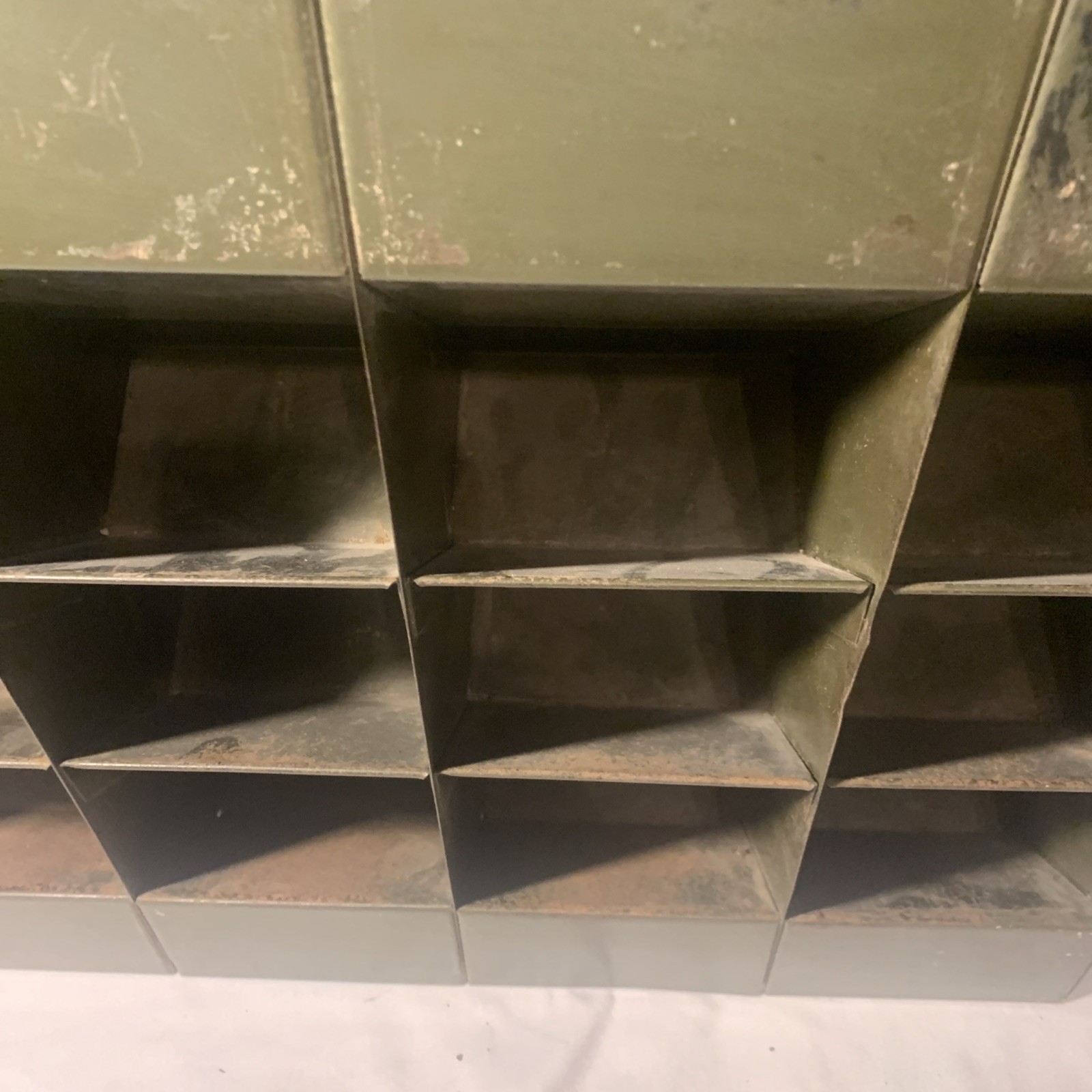 LYON Green Metal Steel Cabinet Parts Bin Tools Organizer Military