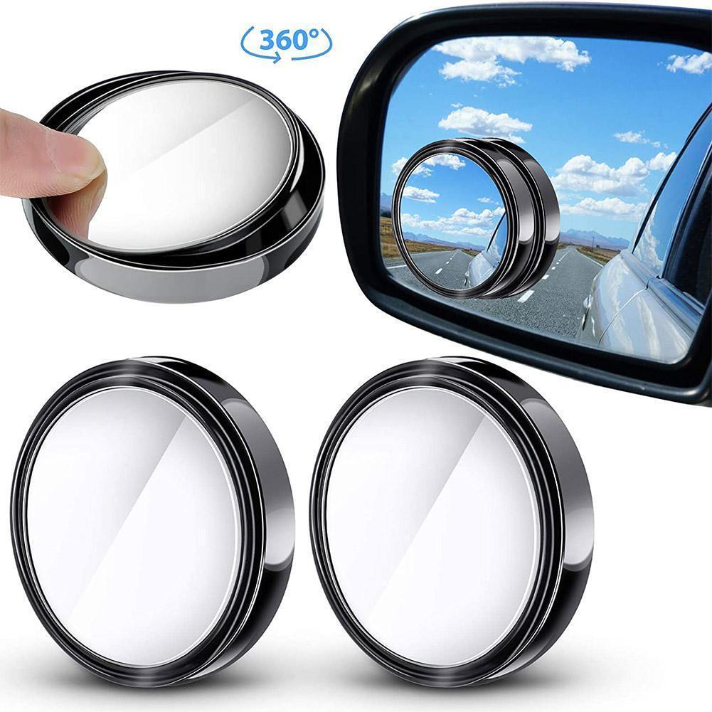 2PCS Blind Spot Mirrors Round HD Glass Convex 360° for Car Side Rear View Mirror