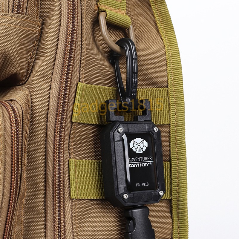 CB Radio Mic Holder Hanger Retractable 32" Stainless Steel Cord Keeper w/ Clip