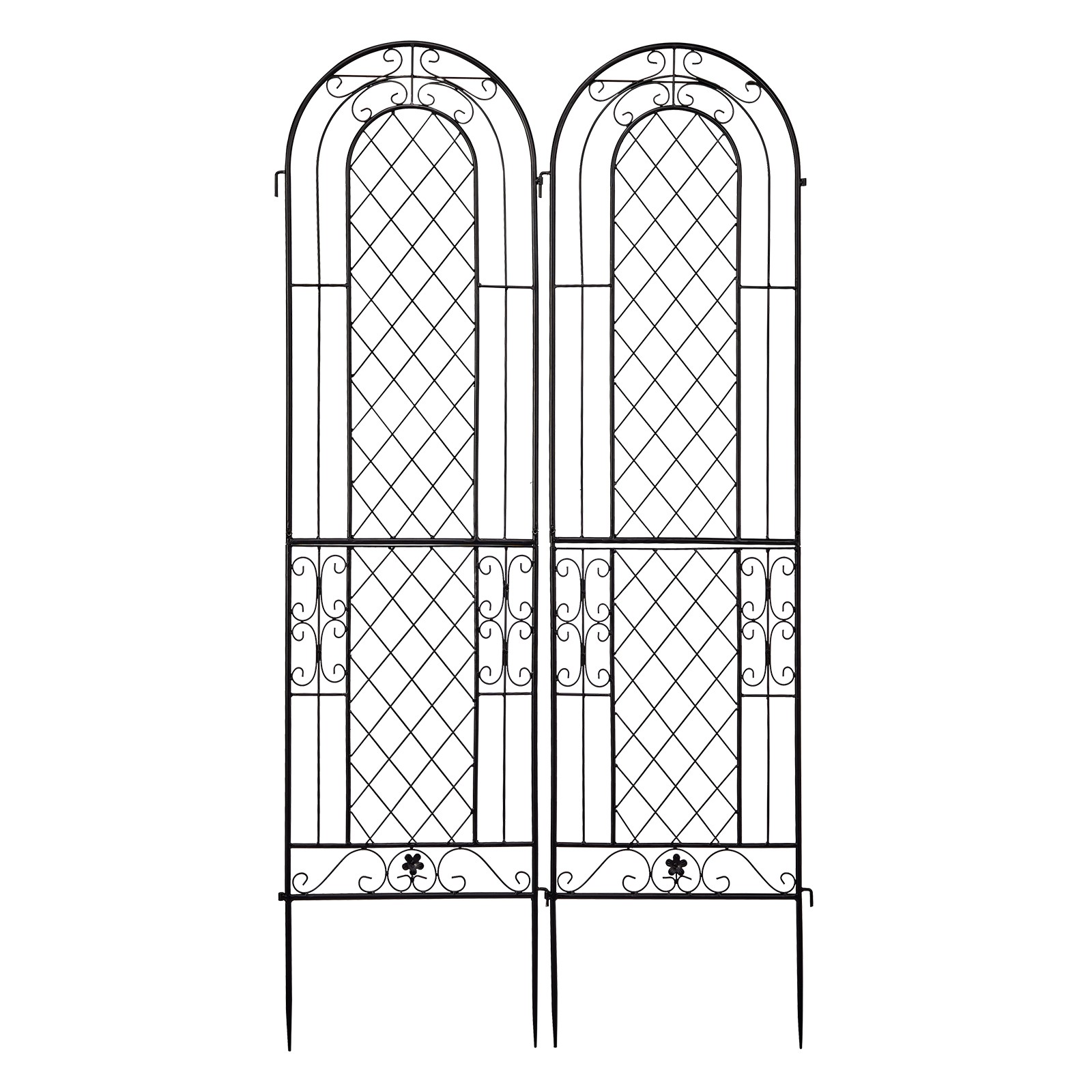 New 2 Pack 61" x 16" Garden Trellis for Climbing Plants, Outdoor Metal US
