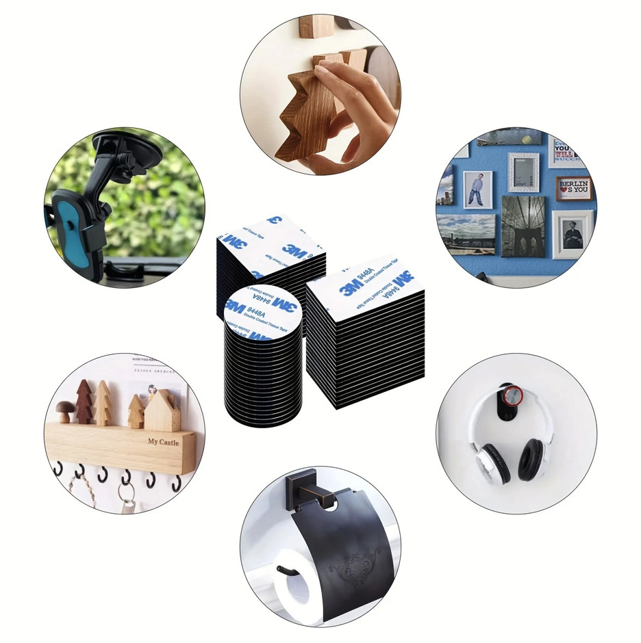 30pcs Double Sided Adhesive Tape: Strong Mounting Wall Tape for Home & Car - NEW