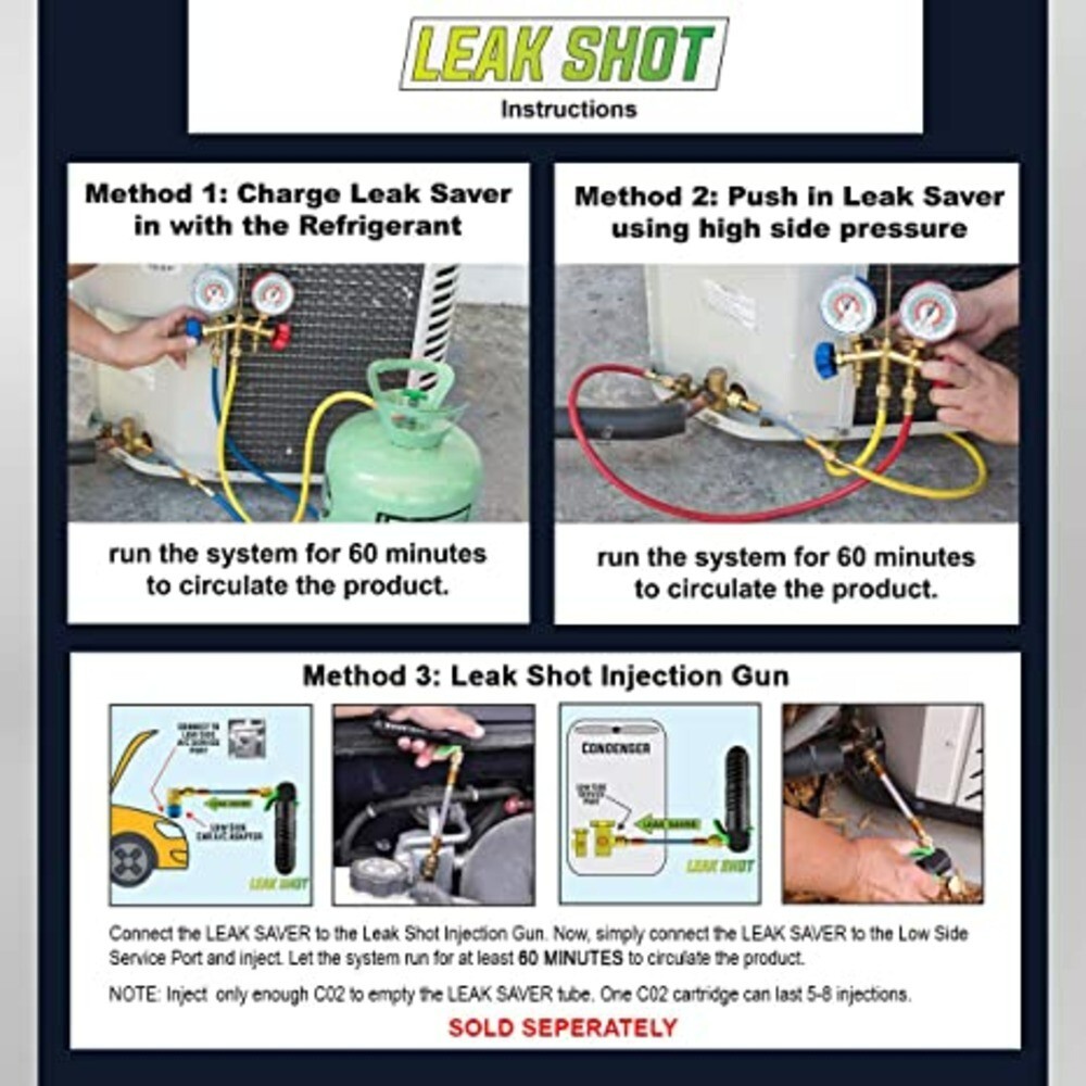 Leak Saver Direct Inject Refrigerant Leak Sealer 6 Pack HVAC & Automotive
