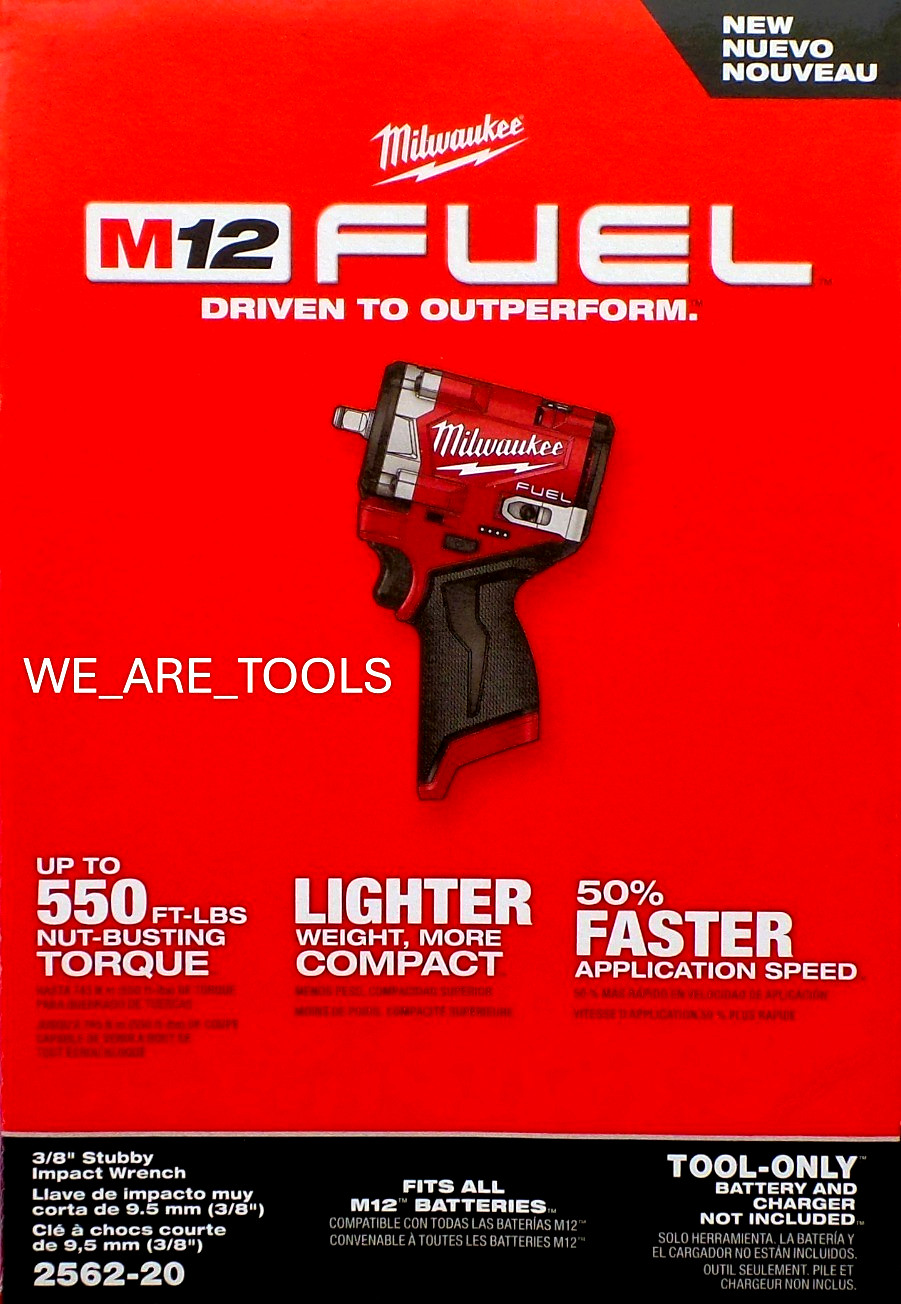 NEW In Box Milwaukee 2562-20 M12 FUEL 3/8" Stubby Impact Wrench w/ Friction Ring