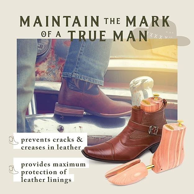 NEW IN BOX Stratton Boss Aromatic Red Cedar Boot Trees Men Size Small US 5 - 6.5