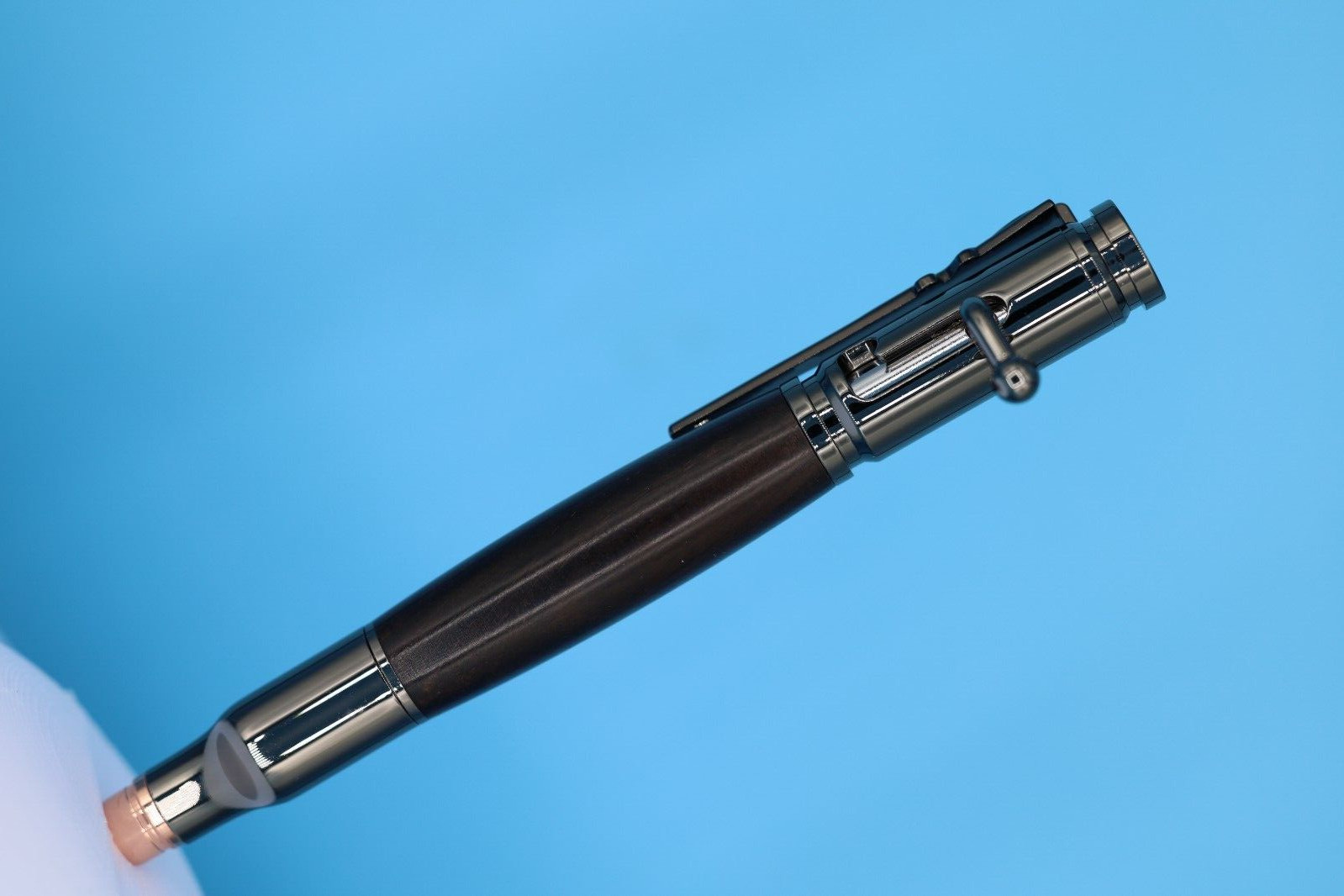 Gifts for Hunters 30 Caliber Bolt Action Pen GunMetal Blackwood