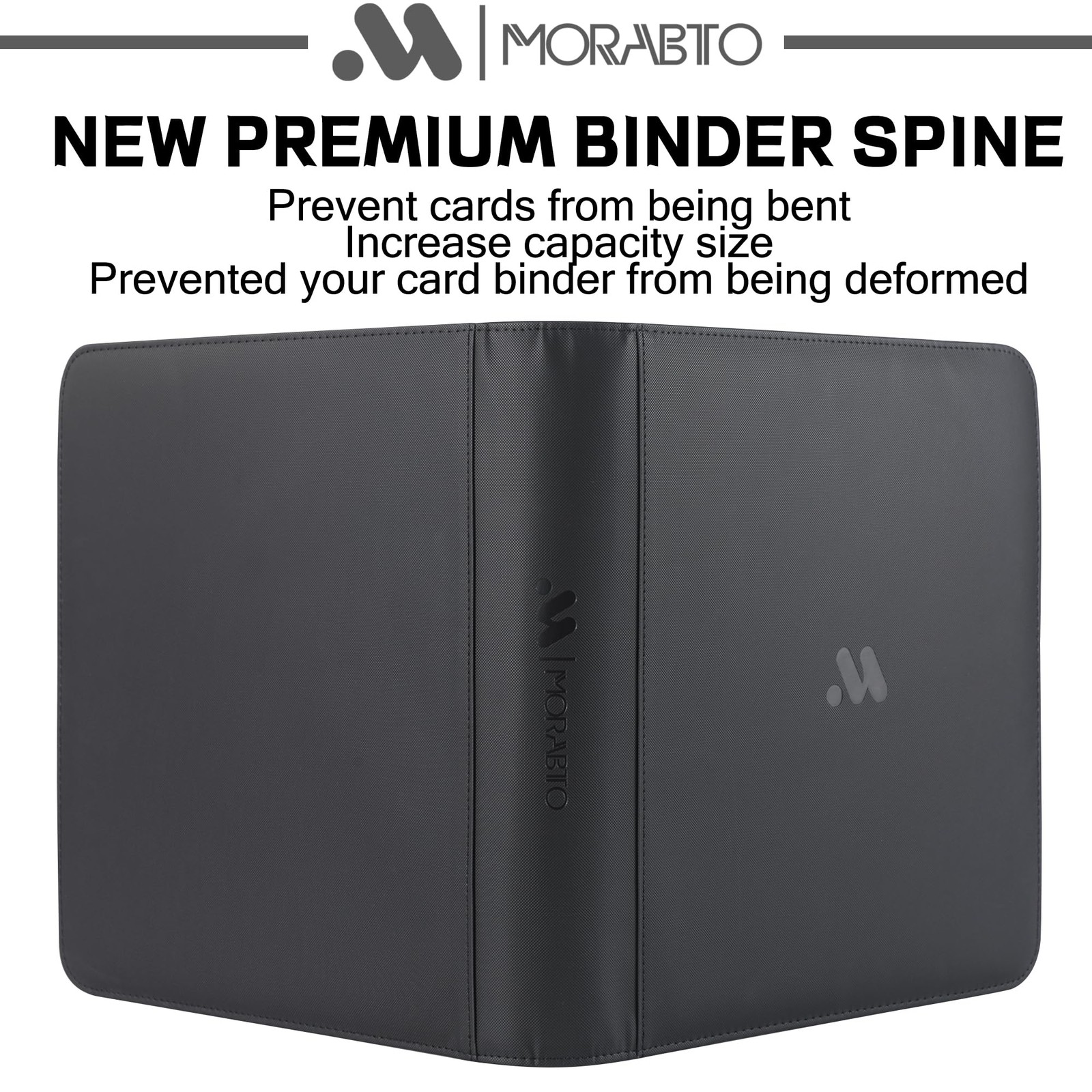 MORABTO 12-Pocket Card Binder - Holds 1200 Cards, 50 Sleeves - TCG/Sports