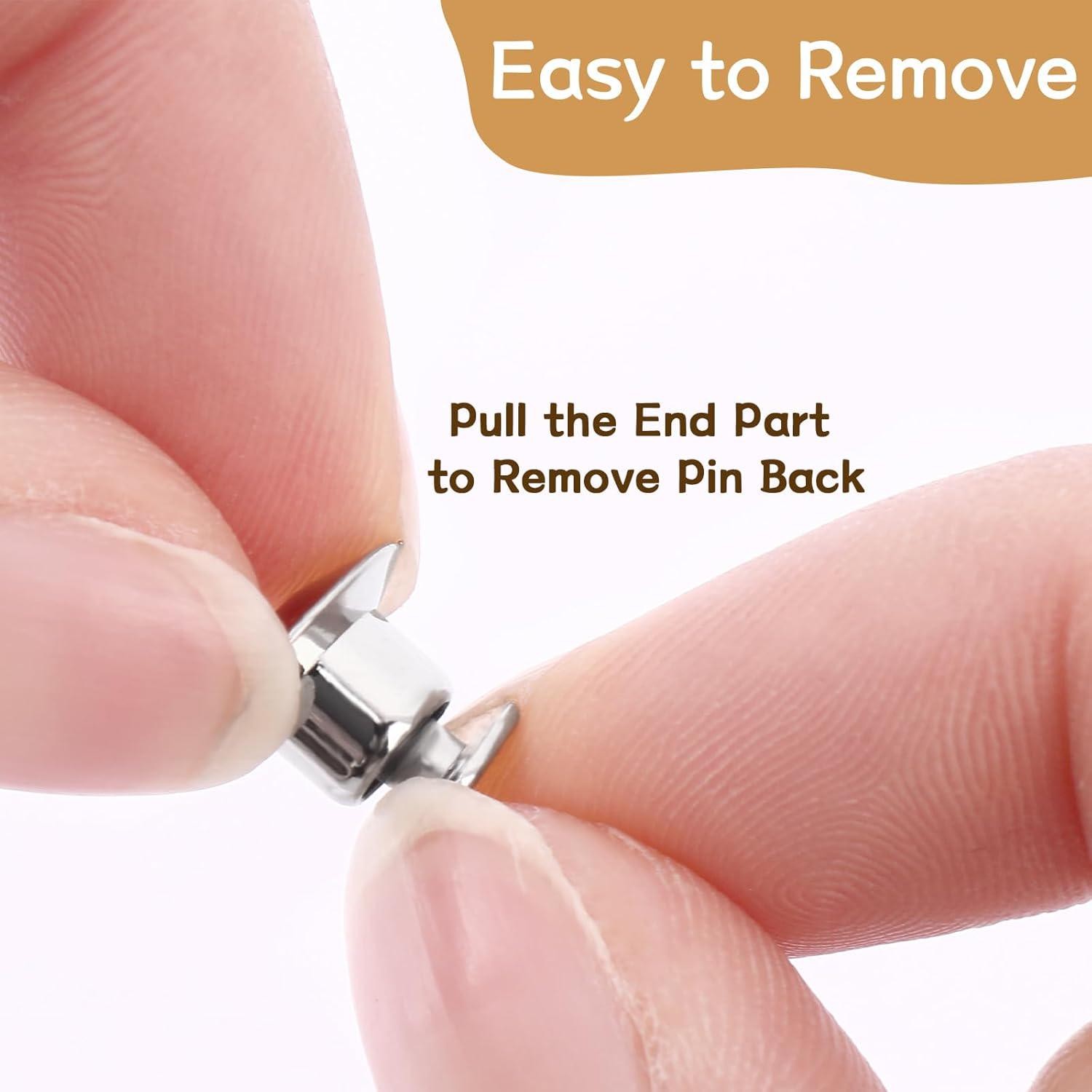 100PCS Metal Locking Pin Backs, Secure Pin Keepers for Badges & Lapel Pins