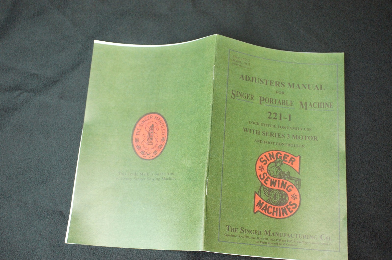 Late Singer Featherweight 221 Sewing Machine Dealer Adjusters Repair Manuals Set