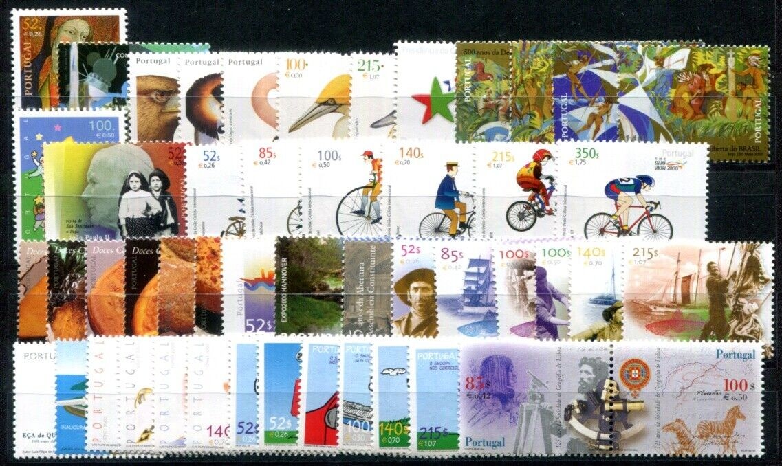 PORTUGAL 2000 2386-2468ex ** MNH VINTAGE Near COMPLETE 49 VALUES (00181