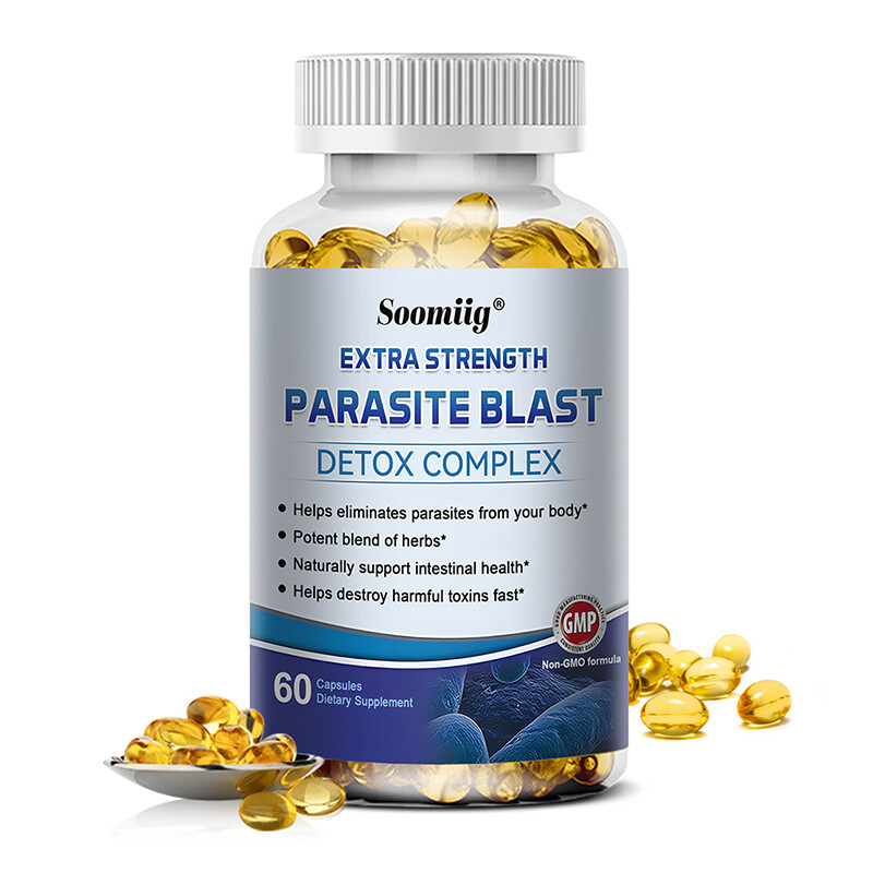 Parasite Blast Detox Body Cleanse Complex Anti PARASITE Support 120 Capsules