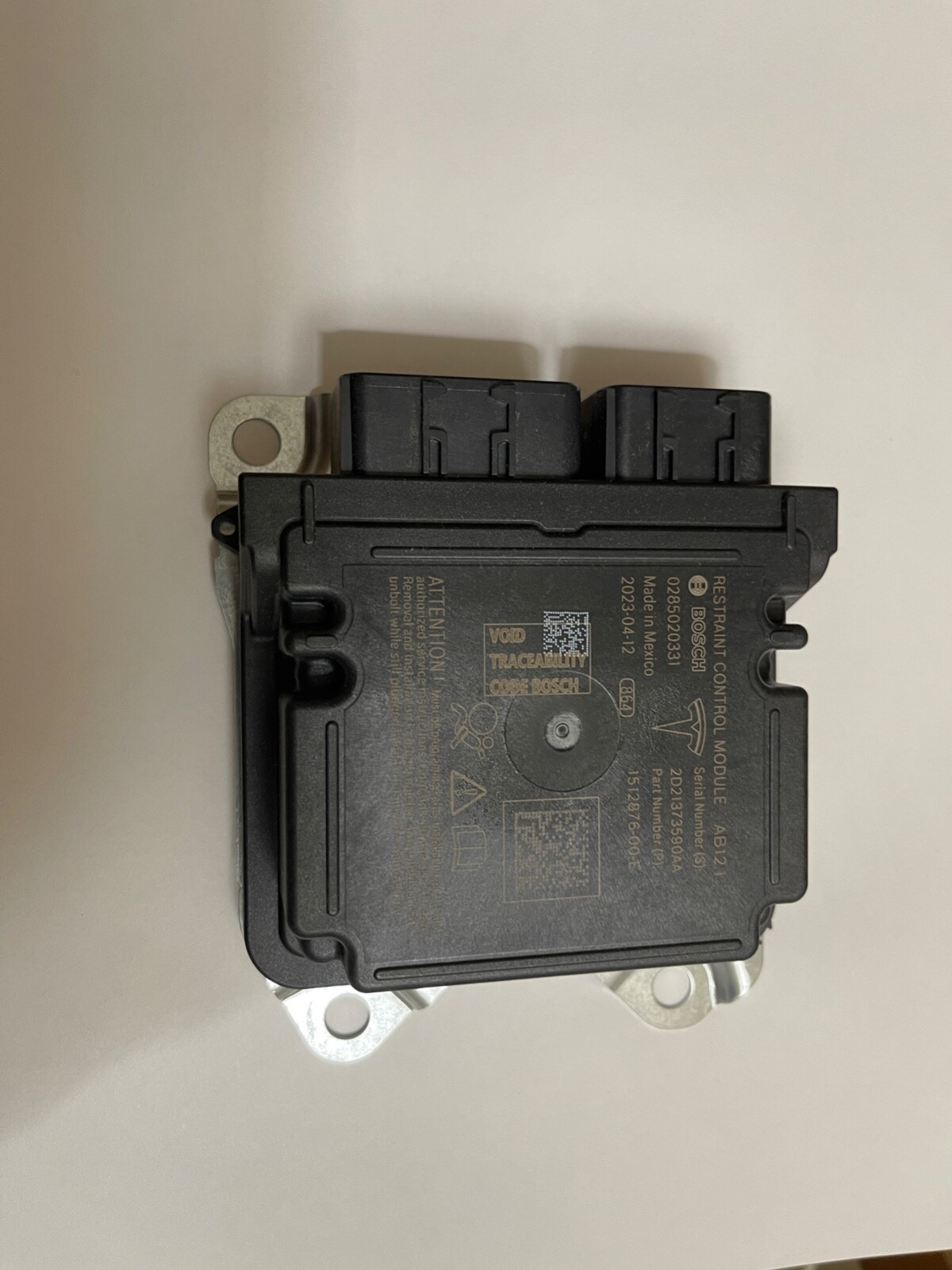 TESLA MODEL 3 Y S X RESTRAINT DIAGNOSTIC COMPUTER MODULE SRS CONTROL 1512876-00E