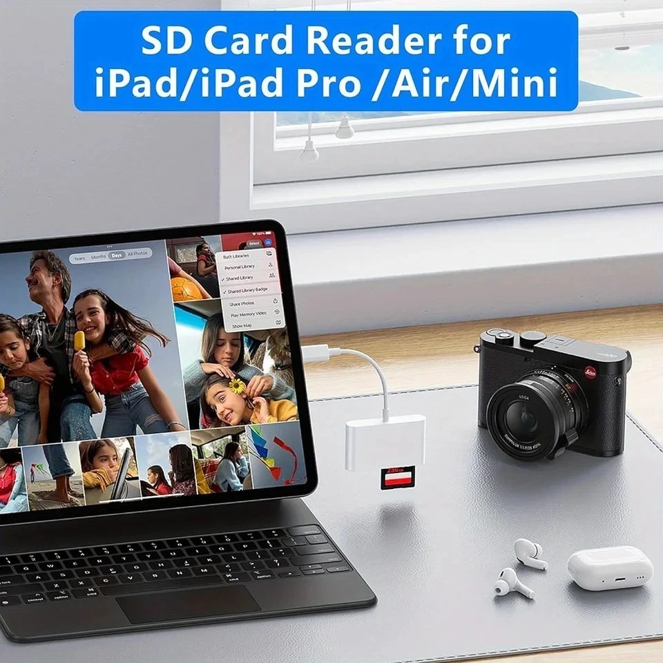 USB C to SD Card Reader, 3-in-1 Hub Converter, Micro SD TF Memory Type-C Adapter