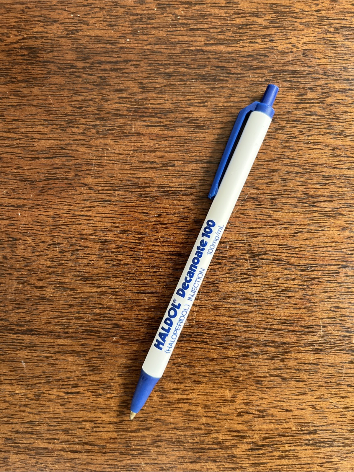 Haldol Medical Drug Rep Pharmaceutical Pen Rare Janssen Blue No Ink