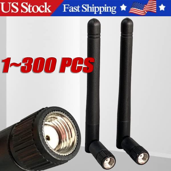 300 x RP-SMA Antenna for WiFi 2.4GHz 5Ghz Wireless Router or Card Female Pin LOT